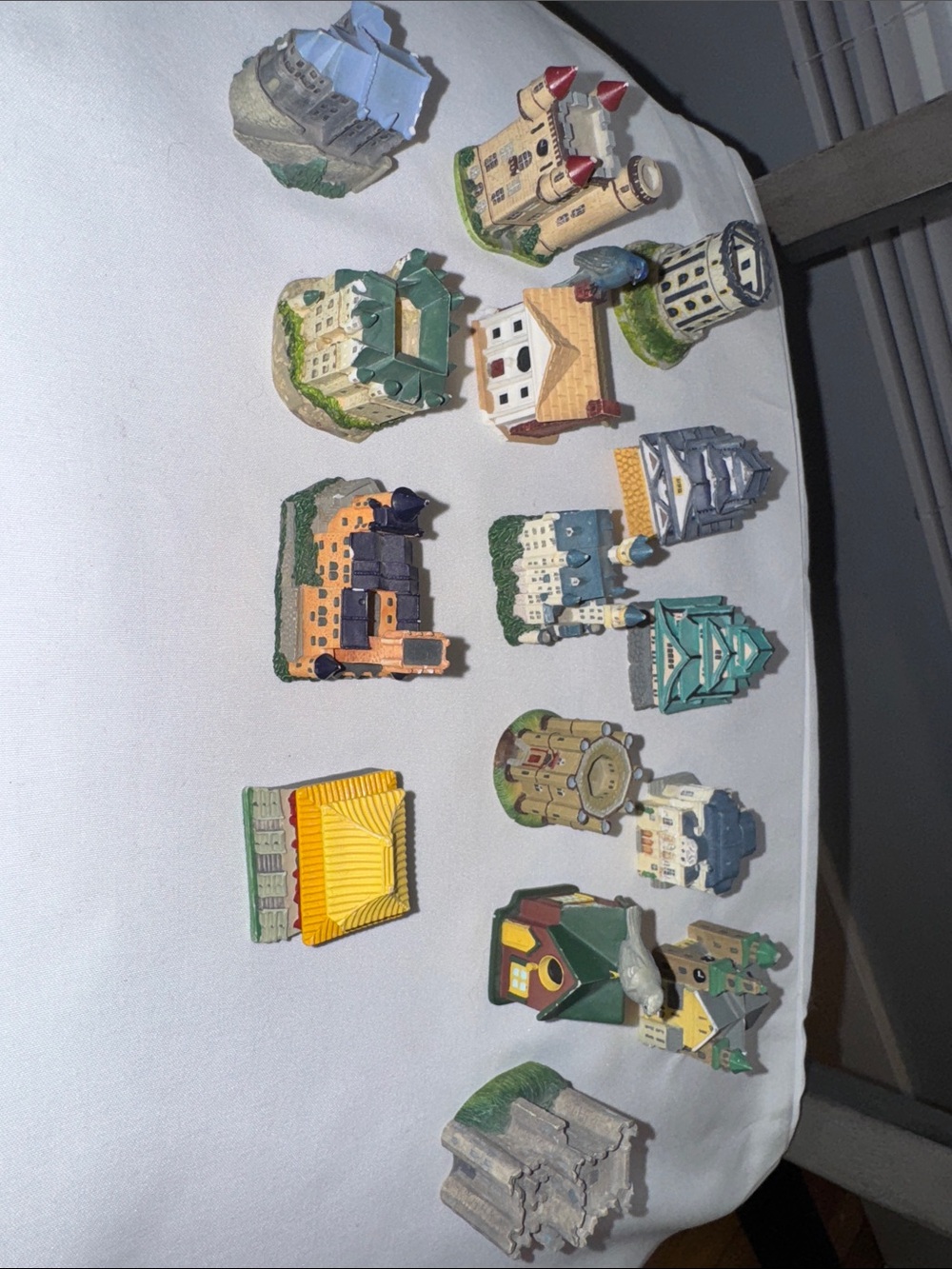 Lenox Castle and Bird House Thimble Collection 15 total